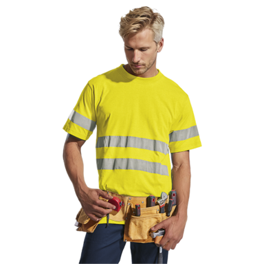 150g Poly Cotton Safety T-Shirt with tape