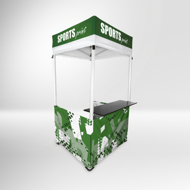 1x1 Aluminium Kiosk with Shelf