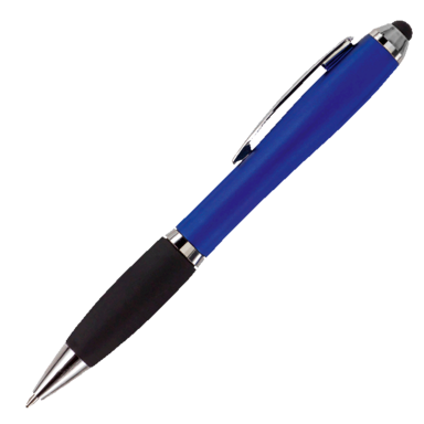 Ballpoint with Rubber Grip and Stylus
