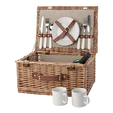 Two Person Willow Picnic Basket