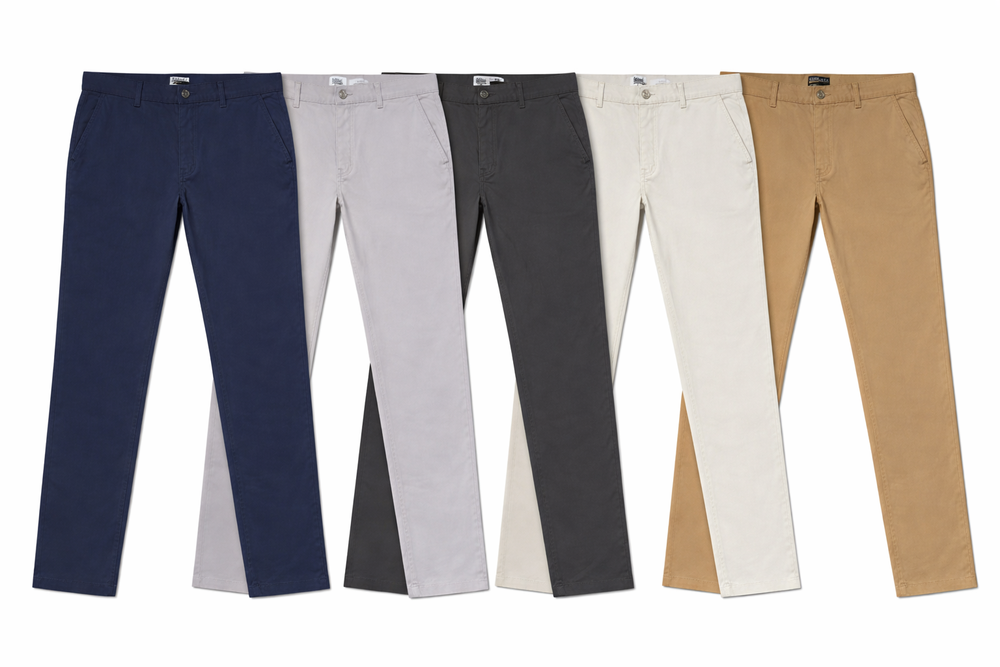 Mens Twill Chino (with Stretch), Cotton Twill