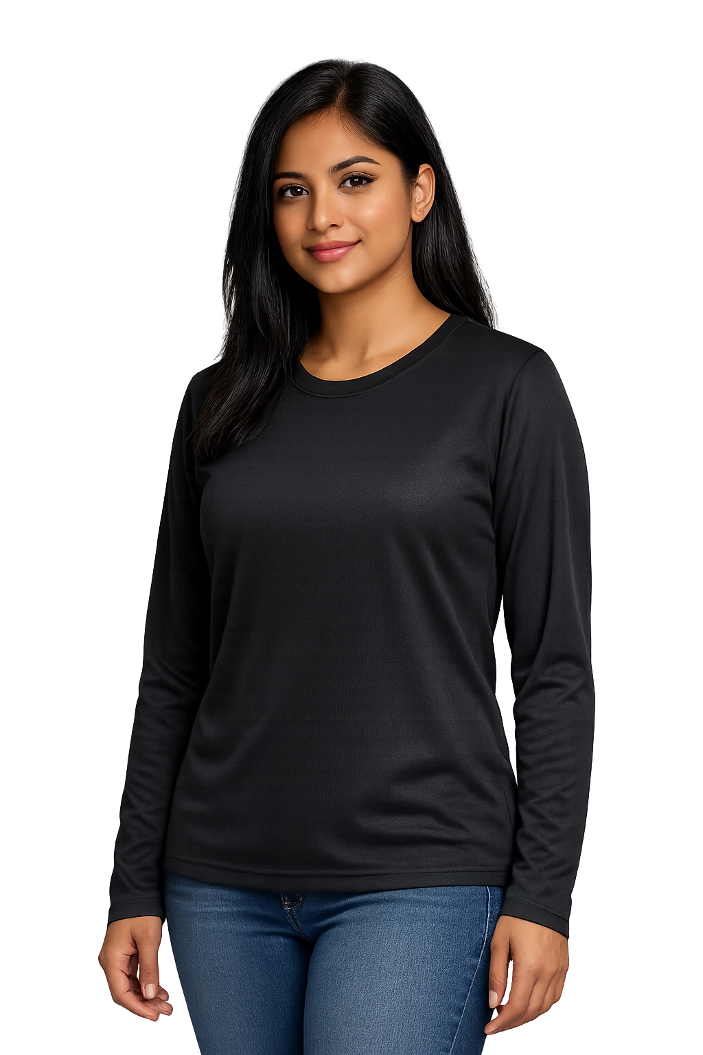 135g Honeycomb Polyester Long Sleeve T-Shirt