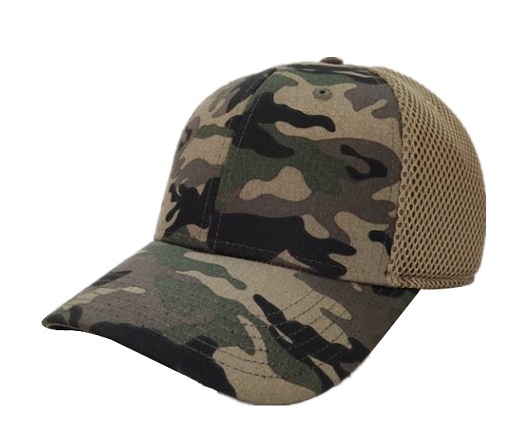 CAMO CAP WITH SANDWICH MESH BACK( CSAN03)