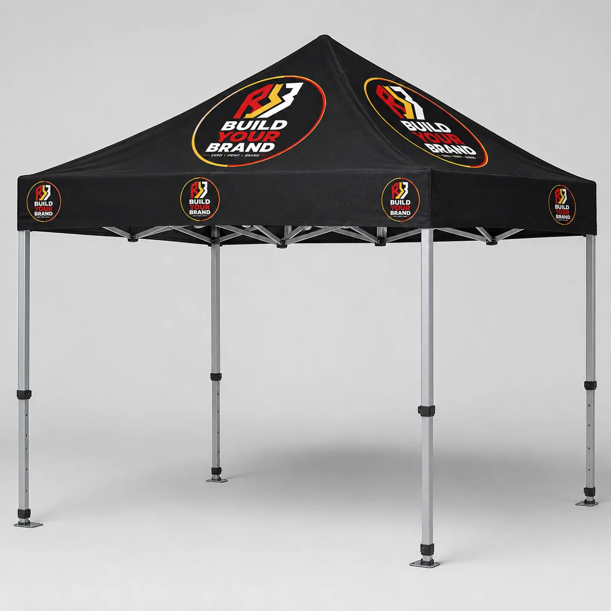Build Your Brand 2m x 2m Heavy Duty Steel Hexagon Leg Gazebo - Complete