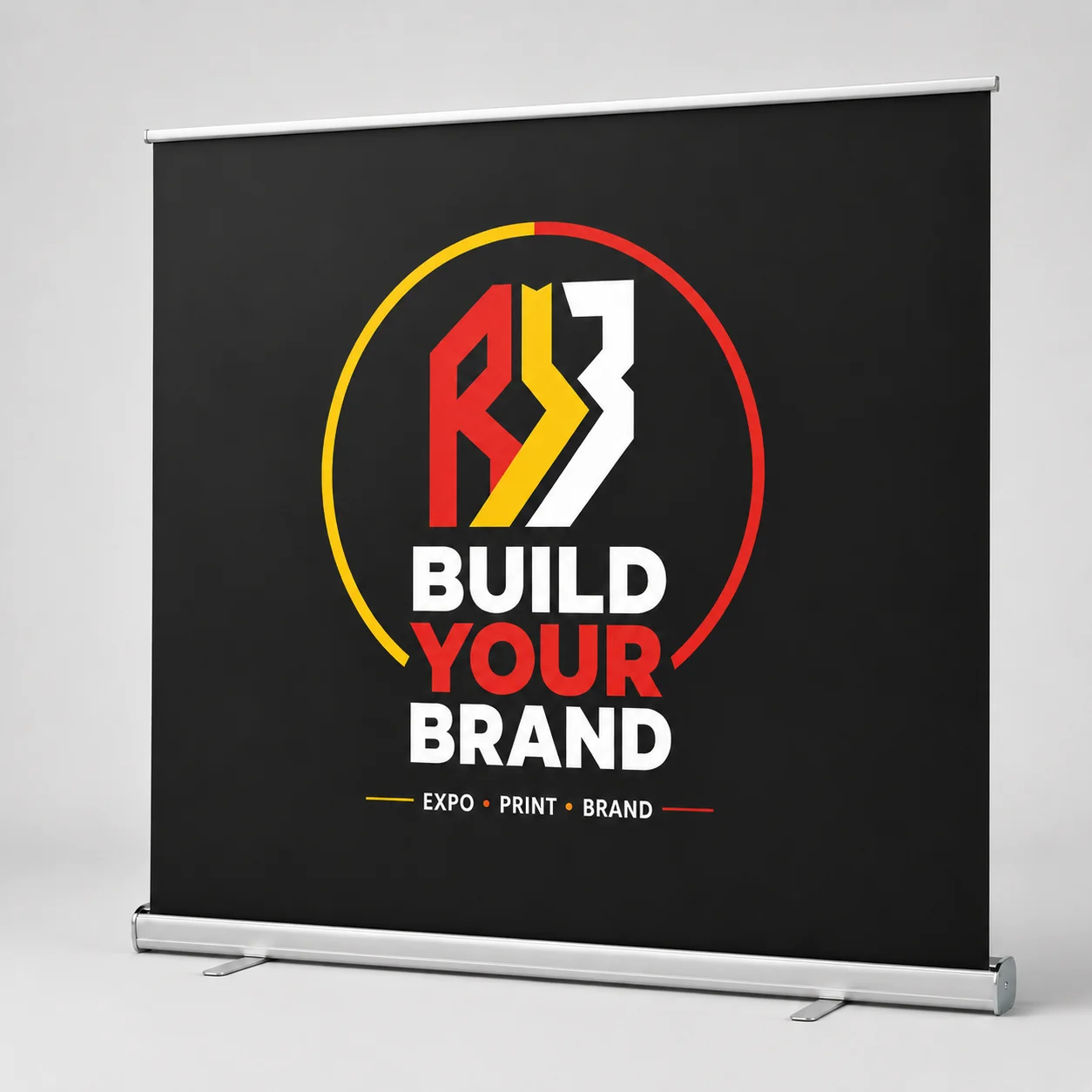 Build Your Brand 1.5m (Gazebo Material) Standard Pull-Up Banner - Complete