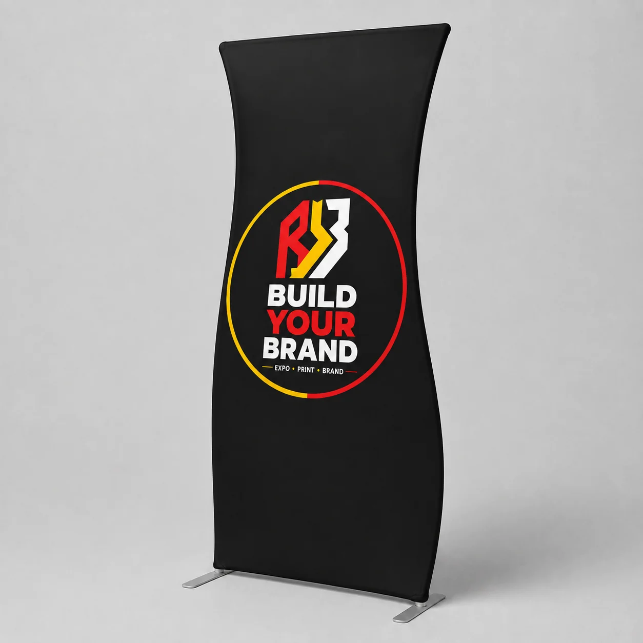 Build Your Brand S-Shape Fabric Banner Slimline Display - Complete