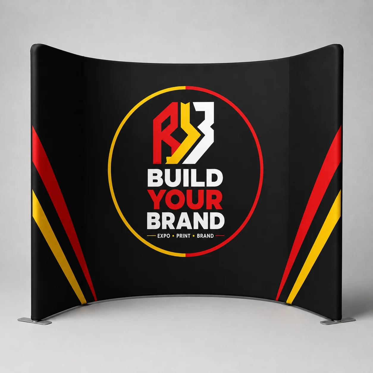 Build Your Brand Deluxe U-Shape 3m x 2.3m Fabric Banner Slimline Display - Complete